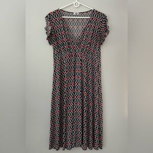 Monarchy geometric-patterned dress